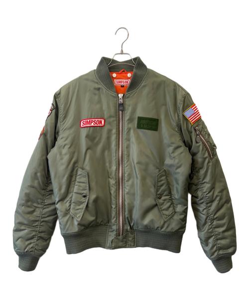 SIMPSON（シンプソン）SIMPSON (シンプソン) SIMPSON 　MA-1ジャケット オリーブ サイズ:3Lの古着・服飾アイテム