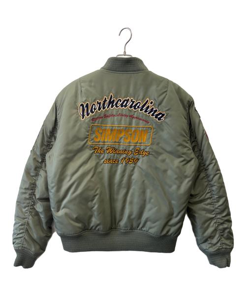 SIMPSON（シンプソン）SIMPSON (シンプソン) SIMPSON 　MA-1ジャケット オリーブ サイズ:3Lの古着・服飾アイテム