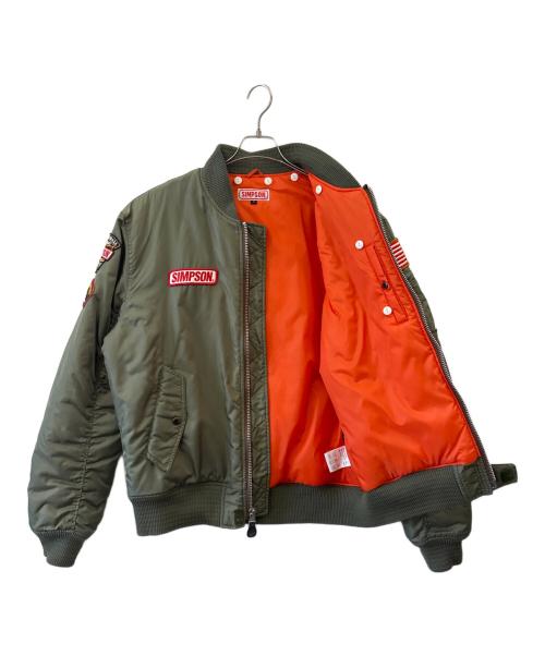 SIMPSON（シンプソン）SIMPSON (シンプソン) SIMPSON 　MA-1ジャケット オリーブ サイズ:3Lの古着・服飾アイテム