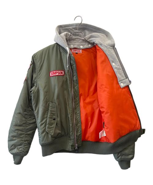 SIMPSON（シンプソン）SIMPSON (シンプソン) SIMPSON 　MA-1ジャケット オリーブ サイズ:3Lの古着・服飾アイテム
