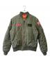 SIMPSON（シンプソン）の古着「SIMPSON 　MA-1ジャケット」｜オリーブ