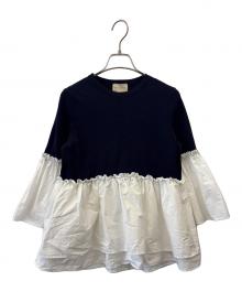 UNITED ARROWS（ユナイテッドアローズ）の古着「UNITED ARROWS　長袖カットソー」｜ネイビー×ホワイト