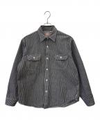 SUGAR CANEシュガーケーン）の古着「SUGAR CANE　HICKORY STRIPE WORK SHIRT」｜グレー