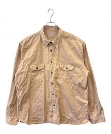 BUZZ RICKSON'S（バズリクソンズ）の古着「Buzz Rickson's HERRINGBONE WORK SHIRTS LONG SLEEVE」｜ブラウン