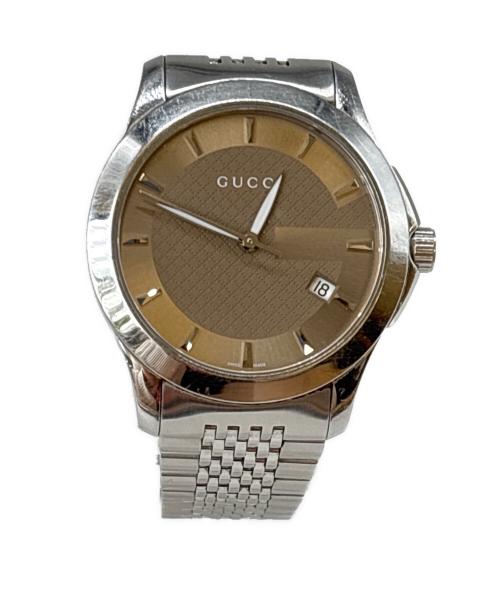 GUCCI（グッチ）GUCCI (グッチ) GUCCI　Gタイムレス　腕時計 ベージュの古着・服飾アイテム