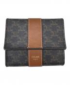 CELINEセリーヌ）の古着「CELINE トリオンフ　3つ折り財布」｜ブラウン