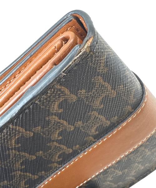 CELINE（セリーヌ）CELINE (セリーヌ) CELINE トリオンフ　3つ折り財布 ブラウンの古着・服飾アイテム