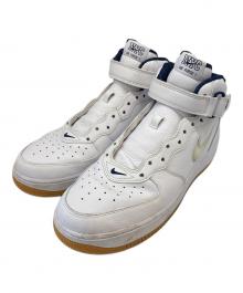 NIKE（ナイキ）の古着「NIKE　ir Force 1 Mid NYC "White"　ハイカットスニーカー」｜ホワイト×ネイビー