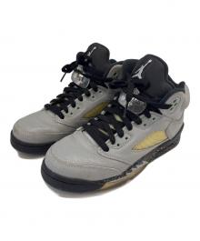 NIKE（ナイキ）の古着「NIKE　GS Air Jordan 5 Retro "Wolf Grey"　ハイカットスニーカー」｜グレー×ブラック