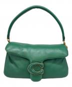 COACHコーチ）の古着「COACH　ピロータビー　ワンショルダーバッグ」｜グリーン