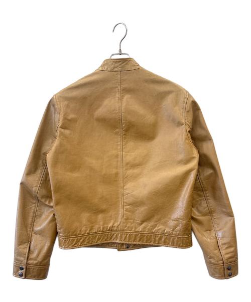 HUGO BOSS（ヒューゴ ボス）HUGO BOSS (ヒューゴ ボス) HUGO BOSS　シングルライダースジャケット ブラウン サイズ:48の古着・服飾アイテム