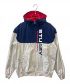 stussyステューシー）の古着「stussy　ジップアップジャケット　トリコロールカラー」｜トリコロールカラー