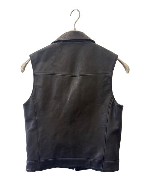 JOURNAL STANDARD（ジャーナルスタンダード）JOURNAL STANDARD (ジャーナルスタンダード) JOURNAL STANDARD　ゴートレザーライダースベスト ブラック サイズ:Fの古着・服飾アイテム