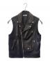 JOURNAL STANDARD（ジャーナルスタンダード）の古着「JOURNAL STANDARD　ゴートレザーライダースベスト」｜ブラック