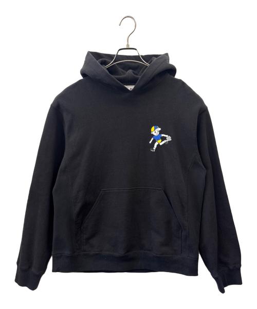 BlackEyePatch（ブラックアイパッチ）BlackEyePatch (ブラックアイパッチ) BlackEyePatch　飛び出し坊や　プルオーバーパーカー ブラック サイズ:Mの古着・服飾アイテム