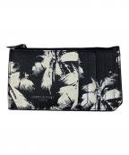 Saint Laurent Parisサンローランパリ）の古着「Saint Laurent Paris　カードポケット付コインケース」｜ブラック×ホワイト