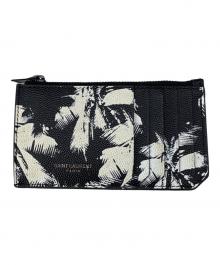 Saint Laurent Paris（サンローランパリ）の古着「Saint Laurent Paris　カードポケット付コインケース」｜ブラック×ホワイト