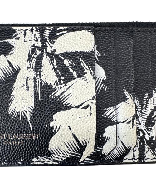 Saint Laurent Paris（サンローランパリ）Saint Laurent Paris (サンローランパリ) Saint Laurent Paris　カードポケット付コインケース ブラック×ホワイトの古着・服飾アイテム