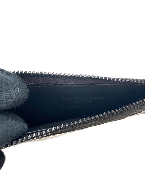 Saint Laurent Paris（サンローランパリ）Saint Laurent Paris (サンローランパリ) Saint Laurent Paris　カードポケット付コインケース ブラック×ホワイトの古着・服飾アイテム