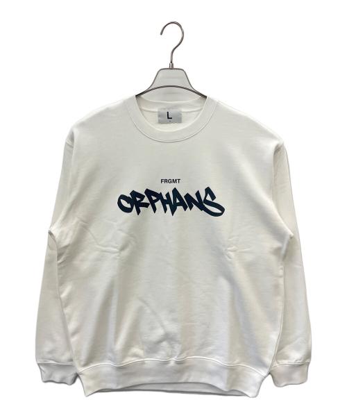 FRAGMENT ORPHANS（フラグメント オーファンズ）FRAGMENT ORPHANS (フラグメント オーファンズ) FRAGMENT ORPHANS クルーネックスウェット ホワイト サイズ:Ｌの古着・服飾アイテム