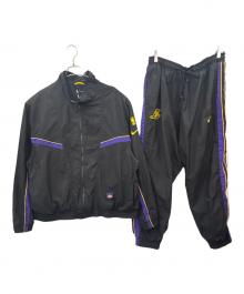 NBA（エヌビーエー）の古着「NBA　LOSANGELES LAKERS　ナイロンセットアップ」｜ブラック