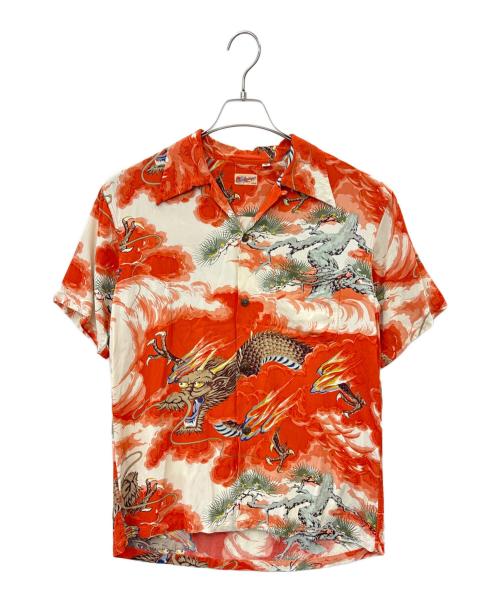 SUN SURF TOYO（サンサーフトーヨー）SUN SURF TOYO (サンサーフトーヨー) Sun Surf Toyo アロハシャツ　龍 オレンジ サイズ:Mの古着・服飾アイテム
