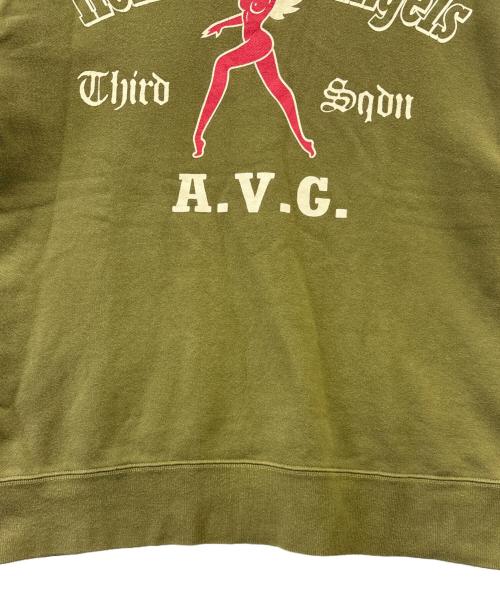 BUZZ RICKSON'S（バズリクソンズ）BUZZ RICKSON'S (バズリクソンズ) Buzz Rickson's　Hell's Angels　半袖スウェット グリーン サイズ:Ｌの古着・服飾アイテム