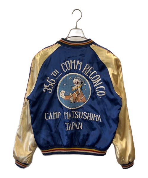 東洋エンタープライズ（トウヨウエンタープライズ）東洋エンタープライズ (トウヨウエンタープライズ) 東洋エンタープライズ　365 TH COMM RECON　リバーシブルスカジャン ネイビー×ベージュ サイズ:Lの古着・服飾アイテム