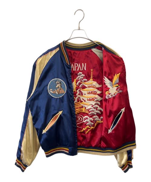 東洋エンタープライズ（トウヨウエンタープライズ）東洋エンタープライズ (トウヨウエンタープライズ) 東洋エンタープライズ　365 TH COMM RECON　リバーシブルスカジャン ネイビー×ベージュ サイズ:Lの古着・服飾アイテム