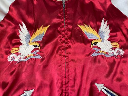 東洋エンタープライズ（トウヨウエンタープライズ）東洋エンタープライズ (トウヨウエンタープライズ) 東洋エンタープライズ　365 TH COMM RECON　リバーシブルスカジャン ネイビー×ベージュ サイズ:Lの古着・服飾アイテム