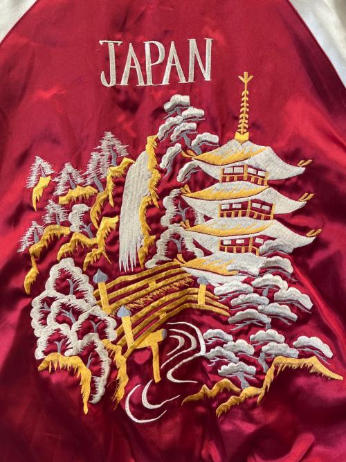 東洋エンタープライズ（トウヨウエンタープライズ）東洋エンタープライズ (トウヨウエンタープライズ) 東洋エンタープライズ　365 TH COMM RECON　リバーシブルスカジャン ネイビー×ベージュ サイズ:Lの古着・服飾アイテム