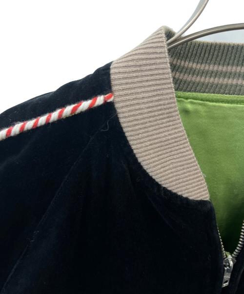 CROPPED HEADS（クロップドヘッズ）CROPPED HEADS (クロップドヘッズ) CROPPED HEADS　スカジャン　鹿　鶴 ブラック サイズ:Lの古着・服飾アイテム