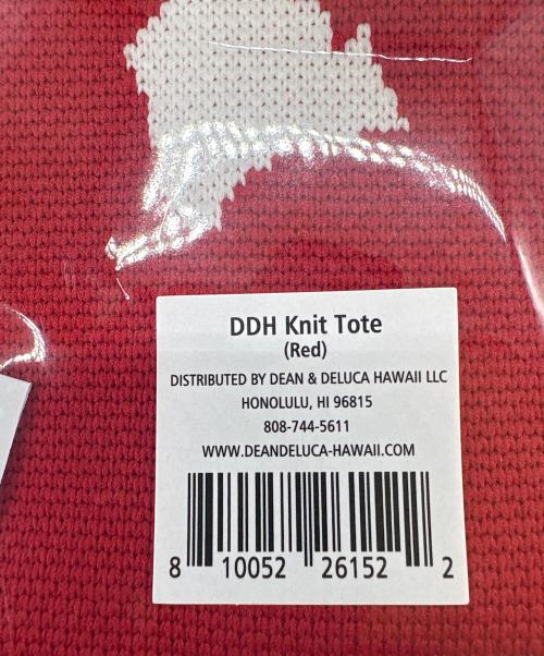 DEAN&DELUCA（ディーンアンドデルーカ）DEAN&DELUCA (ディーンアンドデルーカ) DEAN&DELUCA　ハワイカカアコ限定　ニットトートバッグ レッドの古着・服飾アイテム