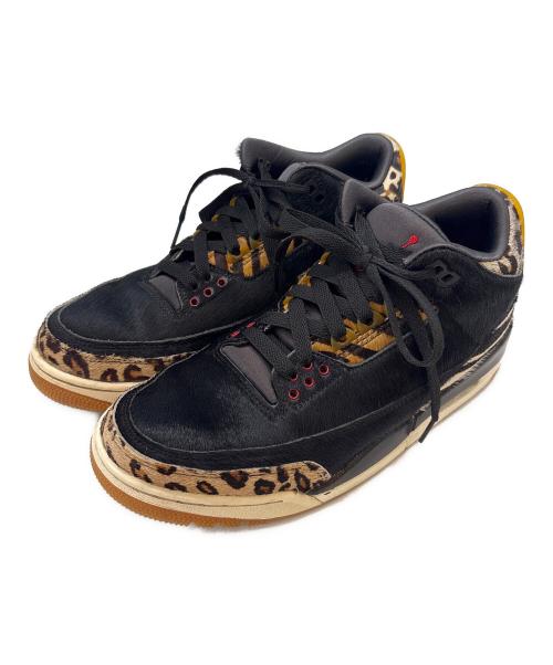 NIKE（ナイキ）NIKE (ナイキ) NIKE　AIR JORDAN3　Animal Instinct　ハイカットスニーカー ブラック×ブラウン サイズ:26の古着・服飾アイテム