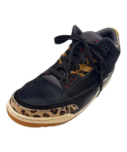 NIKE（ナイキ）NIKE (ナイキ) NIKE　AIR JORDAN3　Animal Instinct　ハイカットスニーカー ブラック×ブラウン サイズ:26の古着・服飾アイテム