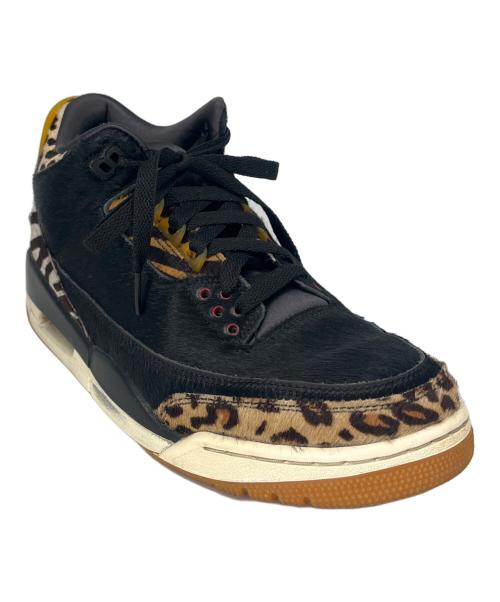 NIKE（ナイキ）NIKE (ナイキ) NIKE　AIR JORDAN3　Animal Instinct　ハイカットスニーカー ブラック×ブラウン サイズ:26の古着・服飾アイテム