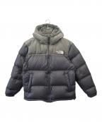 THE NORTH FACEザ ノース フェイス）の古着「THE NORTH FACE　ヌプシフーディ　ダウンジャケット」｜ネイビー×グレー