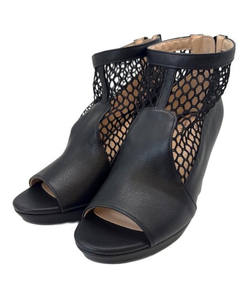 あしながおじさん（アシナガオジサン）あしながおじさん (アシナガオジサン) あしながおじさん　メッシュブーツサンダル ブラック サイズ:23.0の古着・服飾アイテム