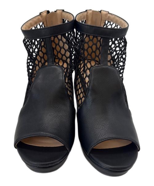 あしながおじさん（アシナガオジサン）あしながおじさん (アシナガオジサン) あしながおじさん　メッシュブーツサンダル ブラック サイズ:23.0の古着・服飾アイテム