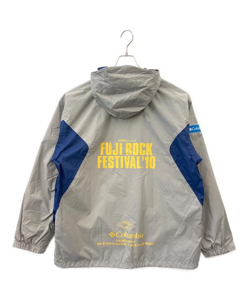 Columbia（コロンビア）Columbia (コロンビア) FUJI ROCK FESTIVAL (フジロック フェスティバル) Columbia　FUJI ROCK FESTIVAL　ナイロンパーカー グレー×ネイビー サイズ:Lの古着・服飾アイテム