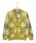 MACKINTOSH PHILOSOPHY（マッキントッシュ フィロソフィー）の古着「MACKINTOSH PHILOSOPHY モヘヤアーガイルカーディガン　厚手カーディガン」｜イエロー×グレー