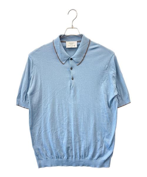 MACKINTOSH LONDON（マッキントッシュ ロンドン）MACKINTOSH LONDON (マッキントッシュ ロンドン) JOHN SMEDLEY (ジョンスメドレー) MACKINTOSH LONDON　JOHN SMEDLEY　ポロシャツ スカイブルー サイズ:LLの古着・服飾アイテム