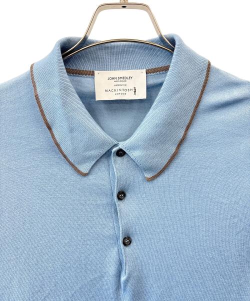 MACKINTOSH LONDON（マッキントッシュ ロンドン）MACKINTOSH LONDON (マッキントッシュ ロンドン) JOHN SMEDLEY (ジョンスメドレー) MACKINTOSH LONDON　JOHN SMEDLEY　ポロシャツ スカイブルー サイズ:LLの古着・服飾アイテム