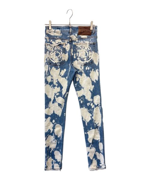 BILLIONAIRE BOYS CLUB（ビリオネアボーイズクラブ）BILLIONAIRE BOYS CLUB (ビリオネアボーイズクラブ) BILLIONAIRE BOYS CLUB　BB STIKA JEAN - ASTRAL　ダメージ・ブリーチ加工デニムパンツ ブルー×ホワイト サイズ:30の古着・服飾アイテム