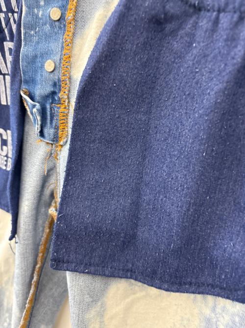 BILLIONAIRE BOYS CLUB（ビリオネアボーイズクラブ）BILLIONAIRE BOYS CLUB (ビリオネアボーイズクラブ) BILLIONAIRE BOYS CLUB　BB STIKA JEAN - ASTRAL　ダメージ・ブリーチ加工デニムパンツ ブルー×ホワイト サイズ:30の古着・服飾アイテム