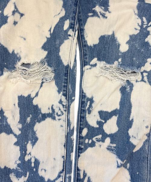 BILLIONAIRE BOYS CLUB（ビリオネアボーイズクラブ）BILLIONAIRE BOYS CLUB (ビリオネアボーイズクラブ) BILLIONAIRE BOYS CLUB　BB STIKA JEAN - ASTRAL　ダメージ・ブリーチ加工デニムパンツ ブルー×ホワイト サイズ:30の古着・服飾アイテム