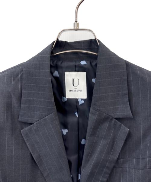 U by SPICK&SPAN（ユー バイ スピック＆スパン）U by SPICK&SPAN (ユー バイ スピック＆スパン) U by Spick&Span　テーラードジャケット グレー サイズ:38の古着・服飾アイテム