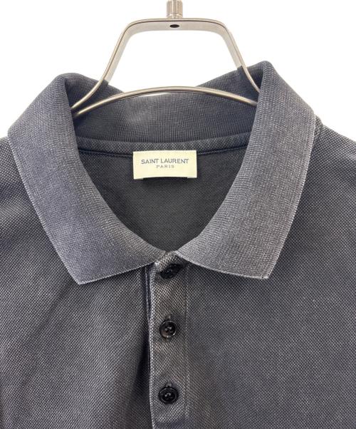 Saint Laurent Paris（サンローランパリ）Saint Laurent Paris (サンローランパリ) Saint Laurent Paris　半袖ポロシャツ ブラック サイズ:XLの古着・服飾アイテム