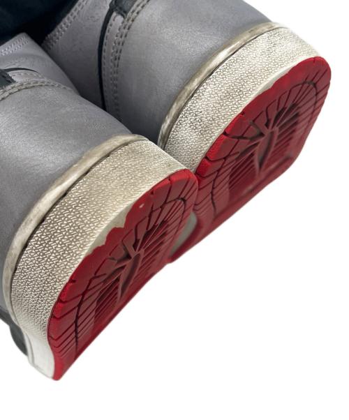 NIKE（ナイキ）NIKE (ナイキ) NIKE AIR JORDAN ハイカットスニーカー グレー×ブラック サイズ:25.0の古着・服飾アイテム