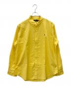 POLO RALPH LAURENポロ・ラルフローレン）の古着「POLO RALPH LAUREN　クラシックフィットガーメントダイドオックスフォードシャツ　長袖シャツ」｜イエロー